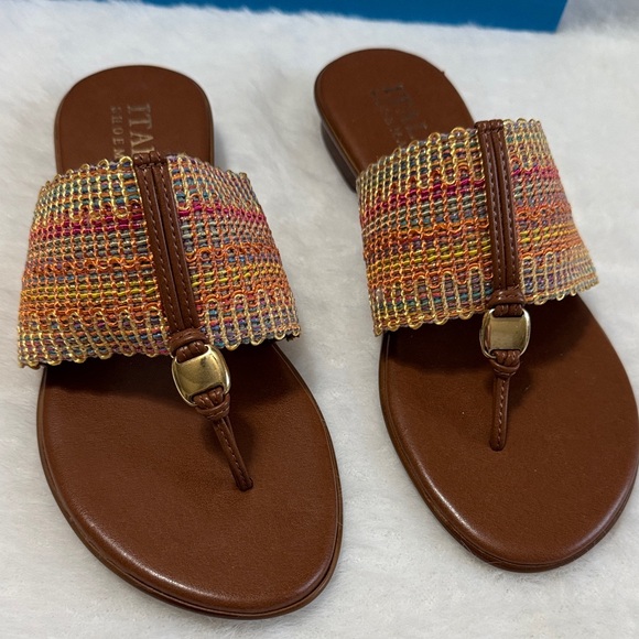 Italian Shoemakers Shoes - Italian Shoemakers Women's Woven Multicolor Sandals